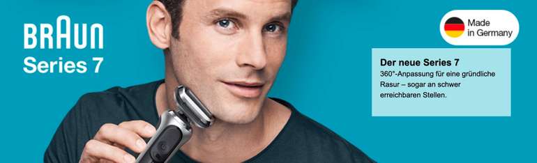 Braun Series 7 70-S7200cc Rasierer + Trimmeraufsatz 